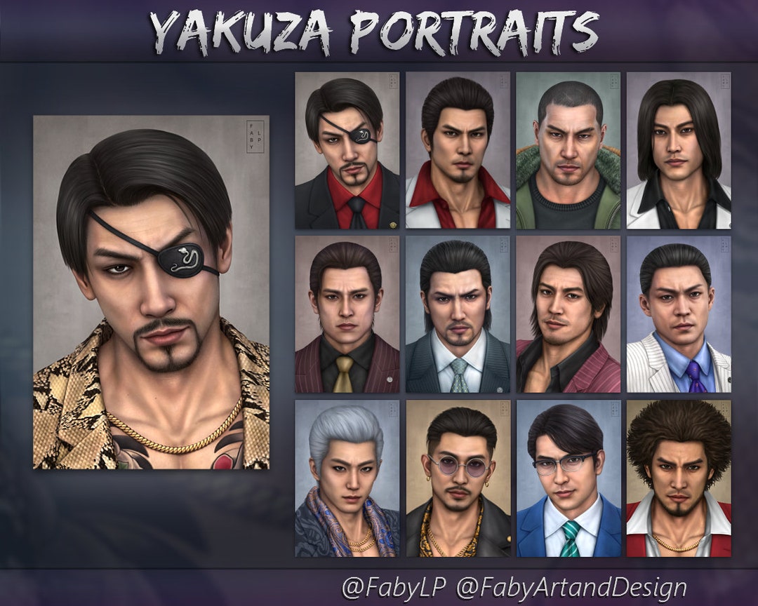 Yakuza Portraits Enhanced Matte Paper Posters 8x10 , 12x18 Etsy