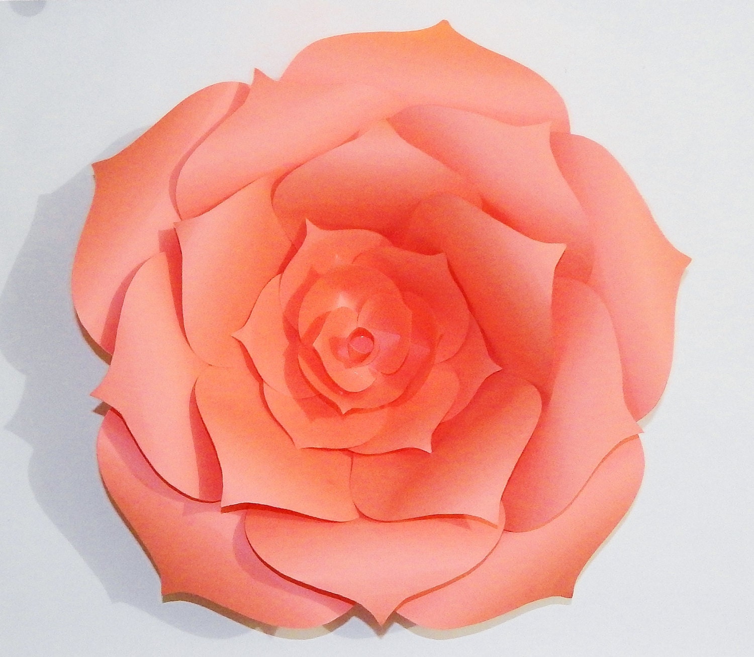 Large Paper Flower Light Coral Wall Decor Event Decor Etsy