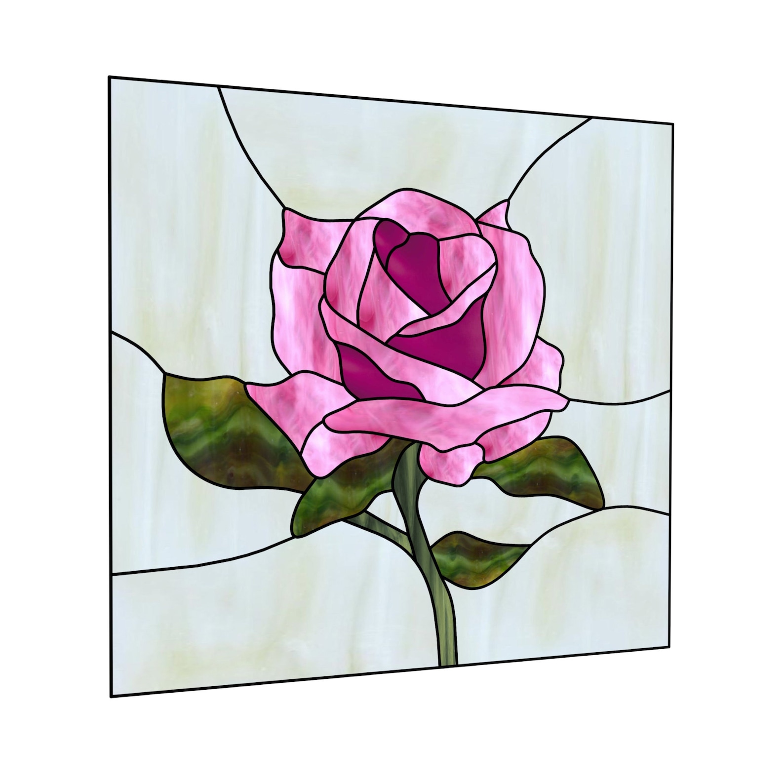 Stained Glass Pattern Rose | Etsy