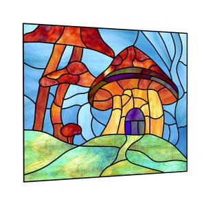 Fairy house stained glass pattern