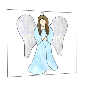Stained glass pattern suncatcher angel