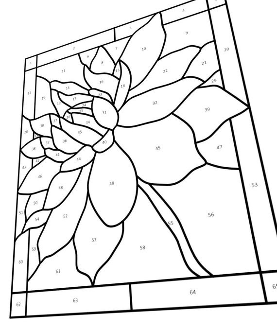 ダリアのステンドグラス模様 - Etsy 日本