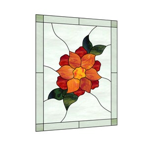 Flower stained glass pattern