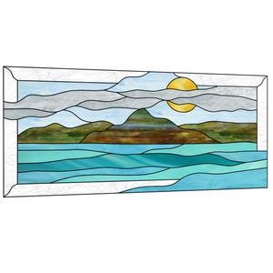 Landscape stained glass pattern