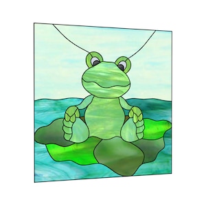 Frog easy stained glass pattern