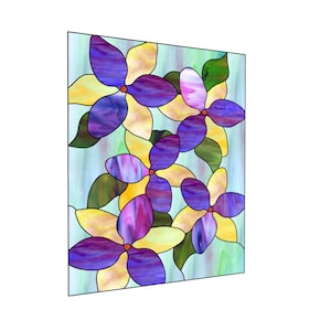 Clematis stained glass pattern
