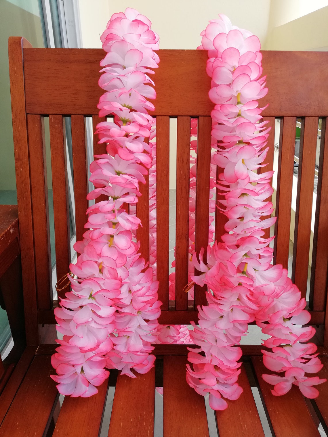 Plumeria Garland Artificial Pink Plumeria Flower Etsy