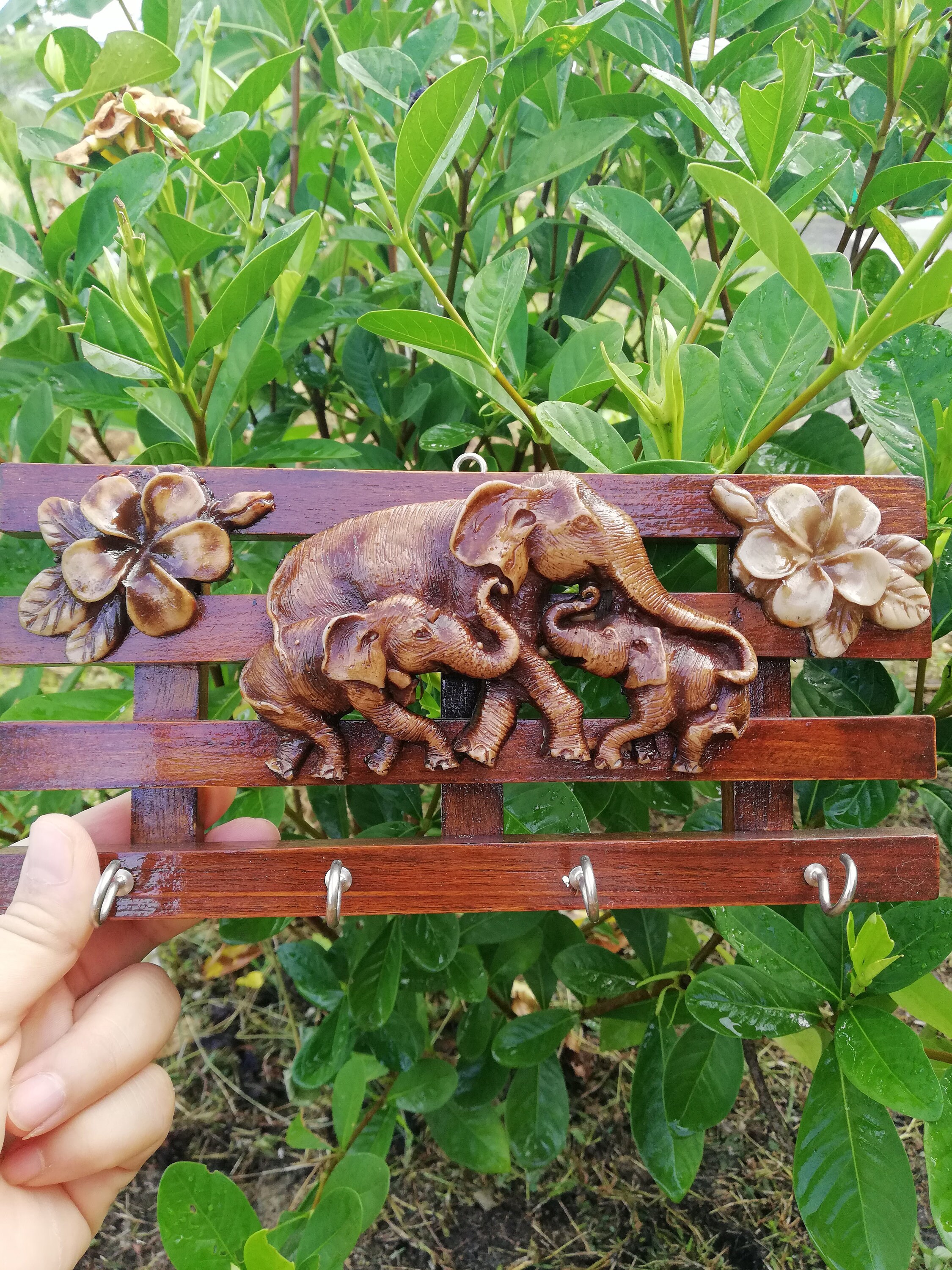 Wooden Key Holder Jewelry Holder Home Decor Wall Hanging Etsy