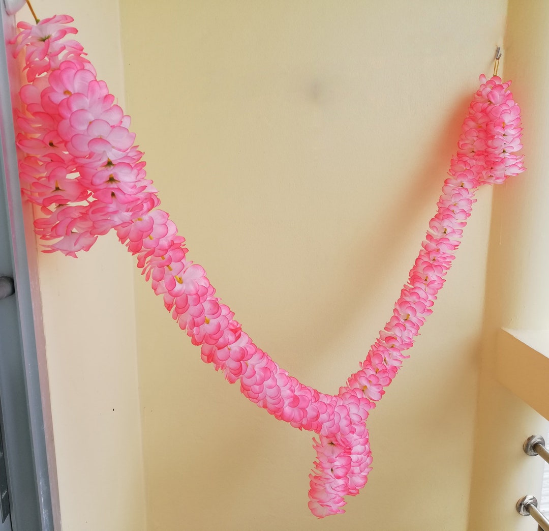 Artificial Pink Plumeria Garland artificial Lei Garland Etsy