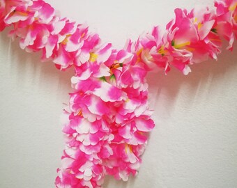 Artificial Garland Party Decorations,Artificial lei garland, Party Decor , lei Wedding Lei Birthday Lei Hawaiian Artificial Flower pink