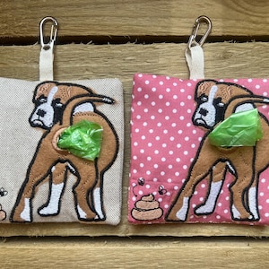 Boxer Poop Bag Holder, Boxer poo Bag Dispenser, Boxer gift, Boxer present, dog mum, dog walking gift, Boxer owner