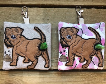 Border Terrier Poop Bag Holder Poo Bag Dispenser, border terrier gift, border terrier present, dog walking gift, border terrier poo bag