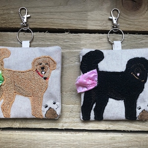 Labradoodle Poop Bag Holder Poo Bag Dispenser, Dog mum gift, Mother’s Day present, Labradoodle gift, Labradoodle owner, black doodle, doodle