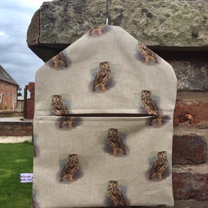 Owl Peg Bag, Owl Pegbag, Owl fan, peg bag with hanger, Eagle Owl, Tawny Owl, Little Owl, Owl Obsessed