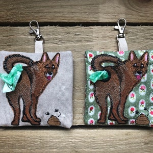 German shepherd dog Poop Bag Holder, GSD Poo Bag Dispenser, Alsatian dog Gift, German shepherd dog Owner, dog mum, Alsatians