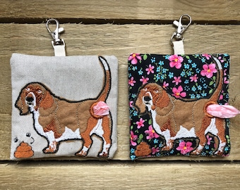 Bassett Hound Poop Bag Holder Basset Hound Poo Bag Dispenser, Bassett hound owner, Bassett hound obsessed, Bassett hound gift, Bassett hound