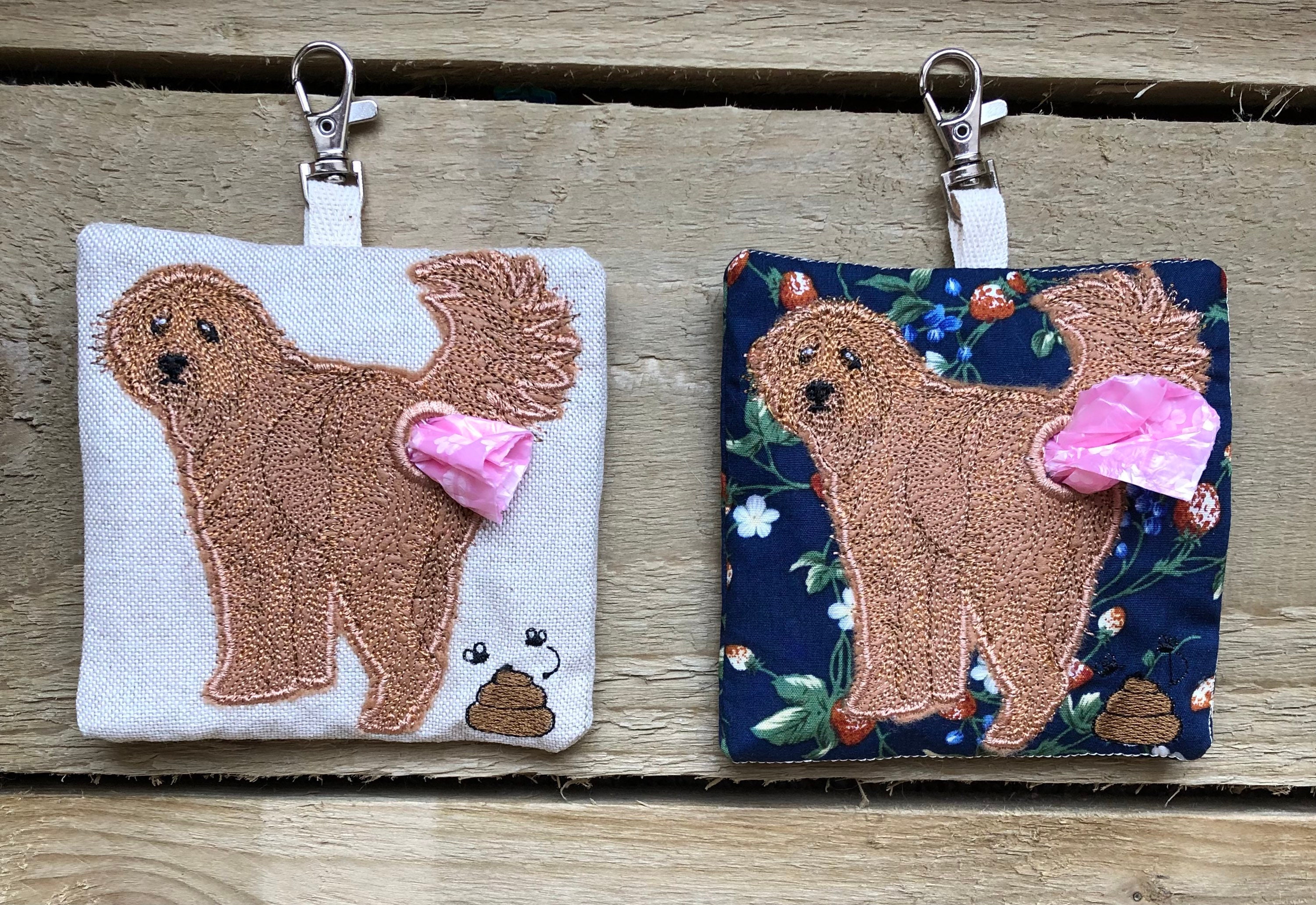 Golden Doodle Poop Bag Pouch-zippered Poop Bag Holder Doodle 