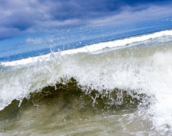 Breaking Wave, Cocoa Beach Photography, Florida Photography, Beach Photography, 8x10 Canvas Print, Wave Break Photography, Wave Photography