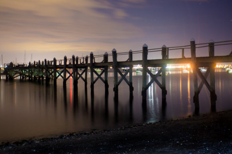 Dock Dock, Jamestown Rhode Island Photography, Long Exposure Photography, 8x10 Art Gift Print image 1