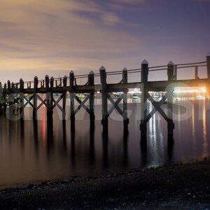 Dock Dock, Jamestown Rhode Island Photography, Long Exposure Photography, 8x10 Art Gift Print image 2