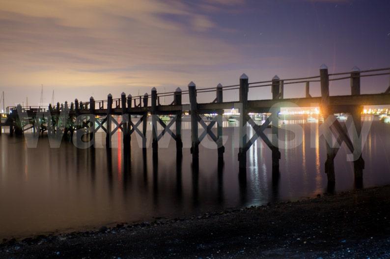 Dock Dock, Jamestown Rhode Island Photography, Long Exposure Photography, 8x10 Art Gift Print image 2