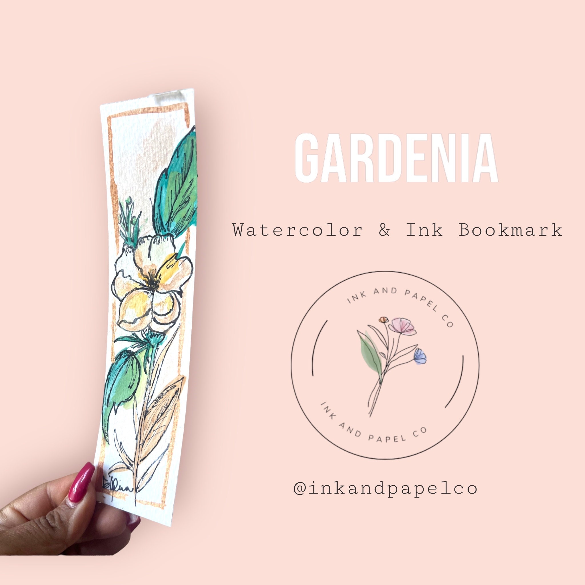 Gardenia Acrylic Bookmark
