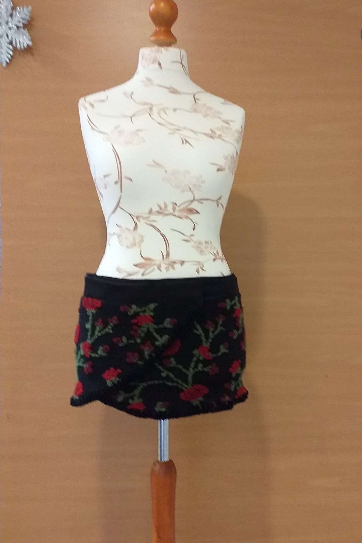 Wrap skirt with Velcro wool skirt Walkrock reversible skirt Etsy