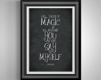 Stevie Nicks Poster Fan Gift Quote Rooms On Fire Song Lyrics There is Magic All Around You Lyrical Wall Art Decor Unframed