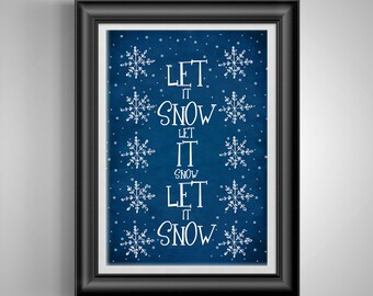Let It Snow Lyrics Etsy