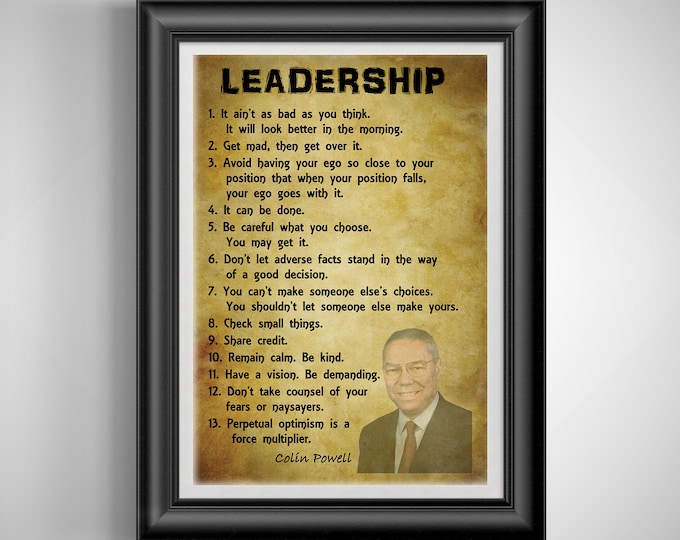 Colin Powell's 13 Rules of Leadership, Military Enlistment or Military ...