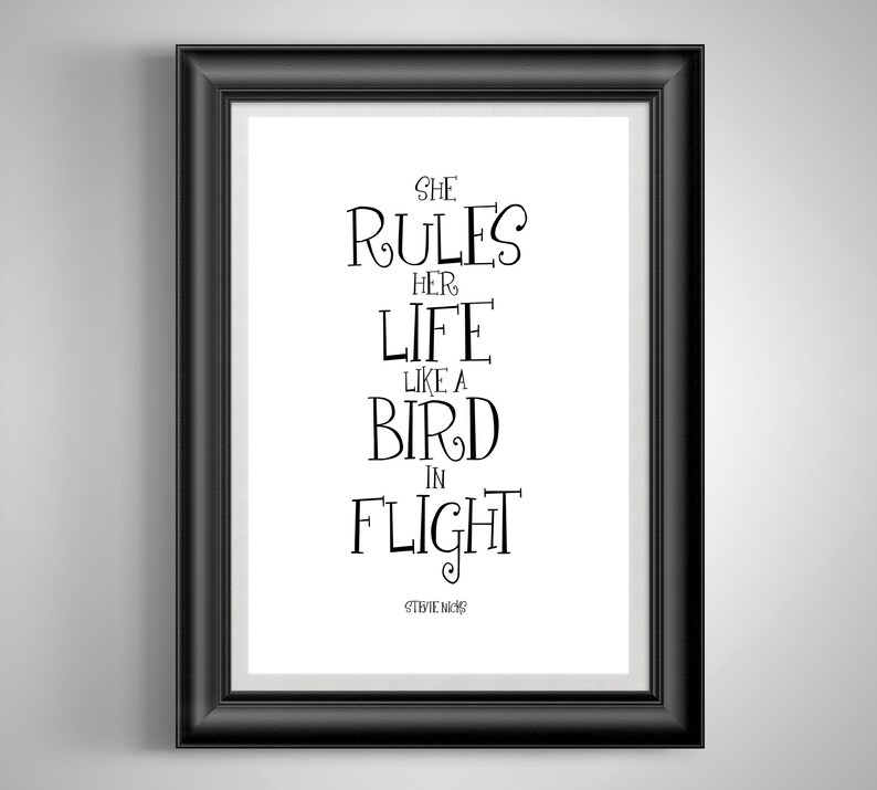 She Rules Her Life Like a Bird in Flight Stevie Nicks