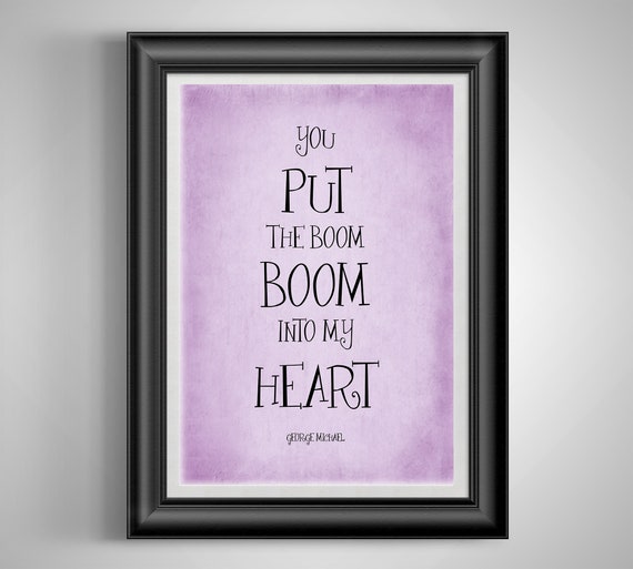 Michael Poster You The Boom Boom Into My Heart Wham - Etsy España