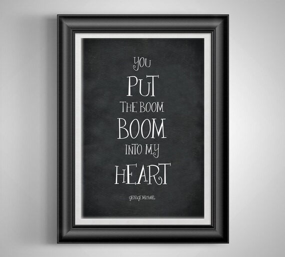 Michael Poster You The Boom Boom Into My Heart Wham - Etsy España