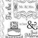 American Crafts Wedding Stamps Clear Stamp Set Mr and Mrs Stamps Tie The Knot Wedding Cake Just Married To Have And To Hold Love Stamps