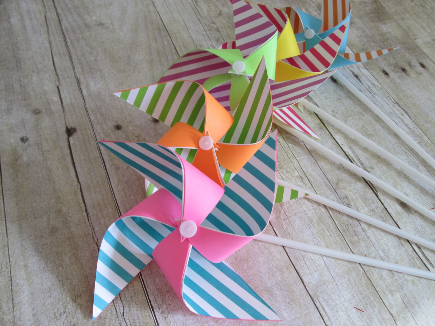 Paper Pinwheels DIY Kit 5 Pinwheel Crafting Kit Party Favors Etsy