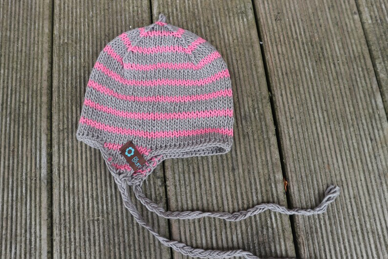 SALE Eskimo hat grey-pink image 3