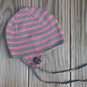 SALE Eskimo hat grey-pink image 1