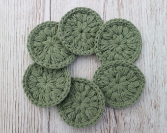 Crocheted washable cotton pads