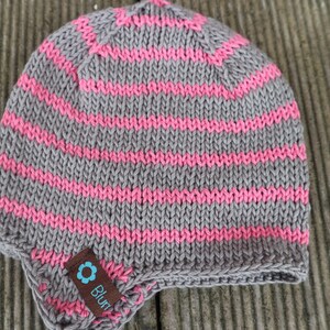 SALE Eskimo hat grey-pink image 4