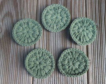 Crocheted washable cotton pads