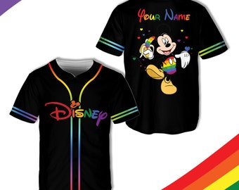 Disneyy Pride Month Baseball Jersey Ddisneyland Baseball Jersey Ddisney LGBTQ Support Matching Jersey Ddisney Shirt For LGBTQ Community
