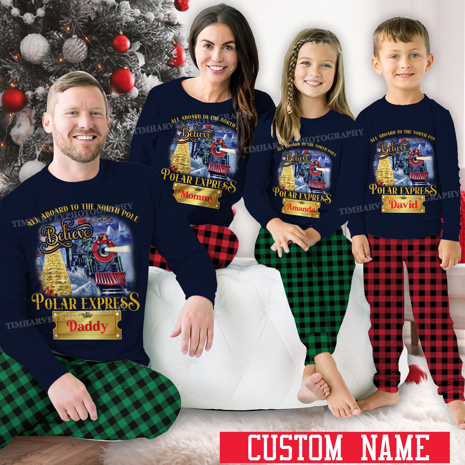 Believe family 2025 christmas pajamas