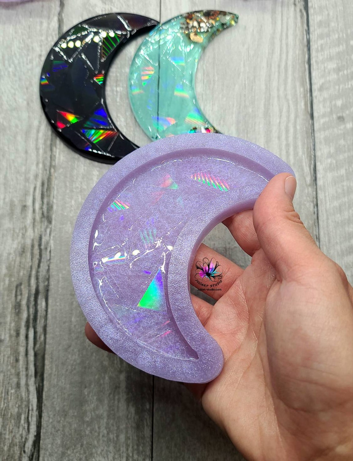 4 Inch Holographic Moon Silicone Mold for Resin Casting. Etsy Israel
