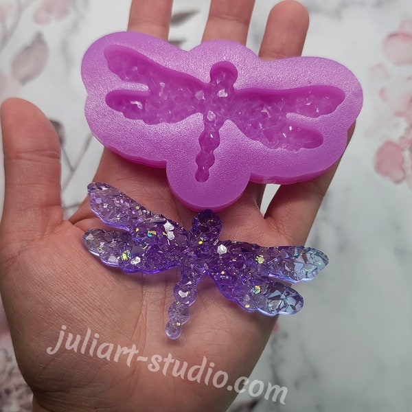3 inch Druzy Dragonfly Silicone Mold for epoxy resin