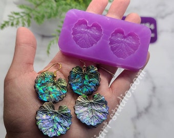 3D Lily Pad Earrings Silicone Mold for resin casting