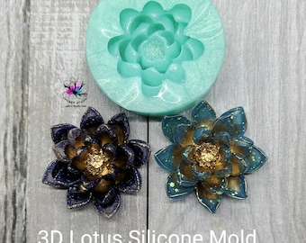 3D Lotus Silicone Mold for resin casting