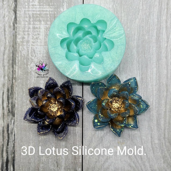 3D Lotus Silicone Mold for resin casting