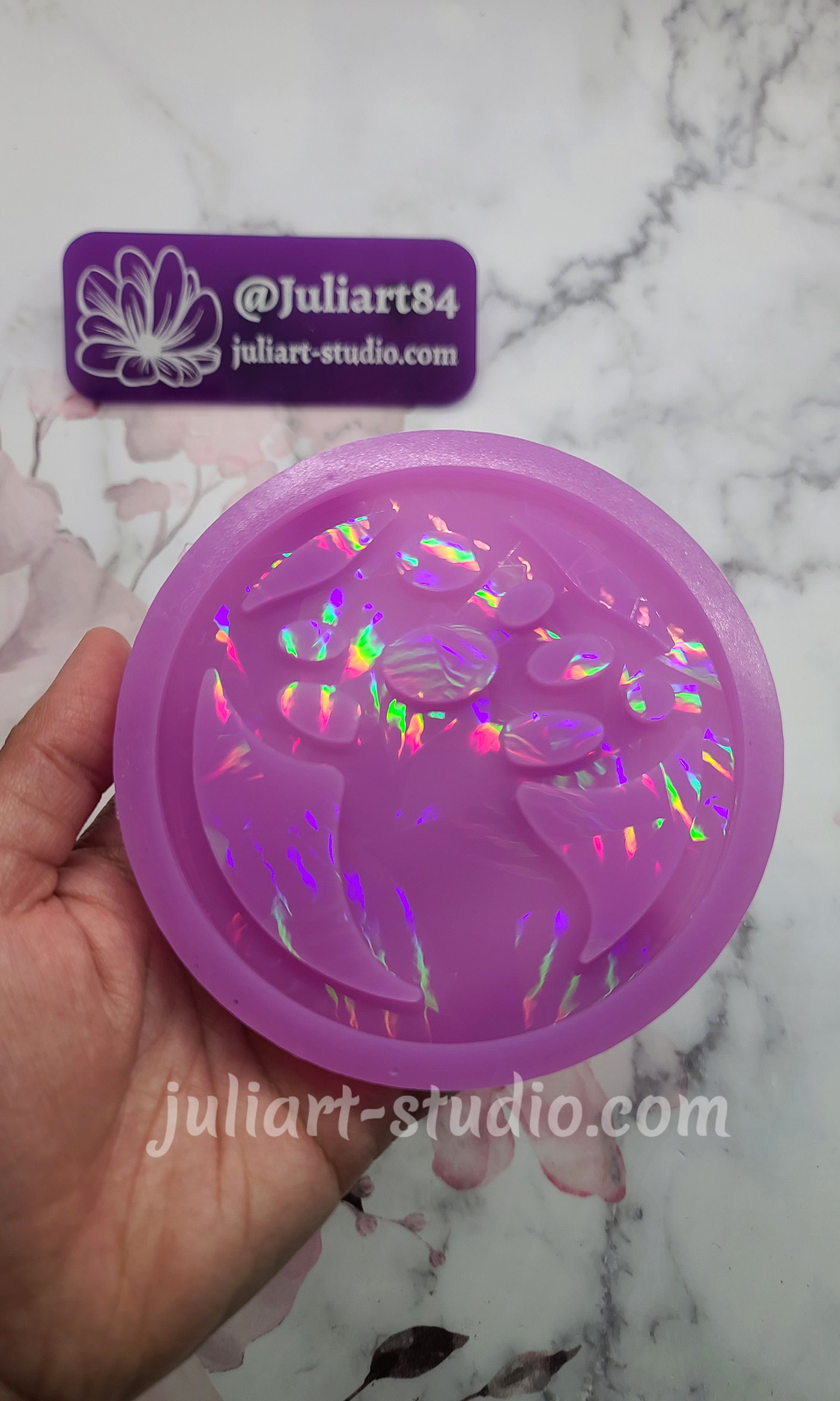4 inch HOLO Mushroom Coaster Silicone Mold for Resin – JuliArtStudio