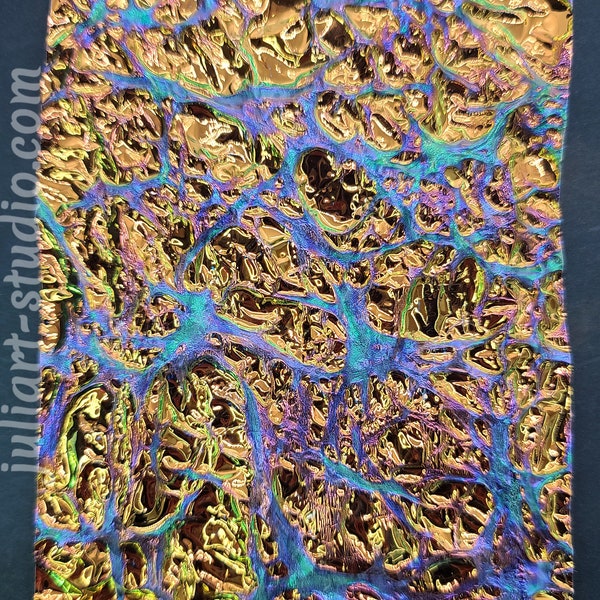 IRIDESCENT DICHROIC SHEET For Resin Art - High Gloss Gold (Not sold as a set)