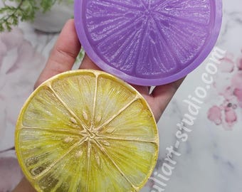 4 inch Lemon Slice Coaster Silicone Mold for Resin casting